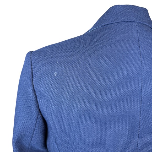 Mercer Madison Navy Blue Textured Blazer Jacket Single Gold Button Lined Small - Picture 6 of 10